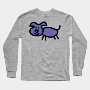 Very Peri Periwinkle Blue Puppy Dog Color of the Year 2022 Long Sleeve T-Shirt